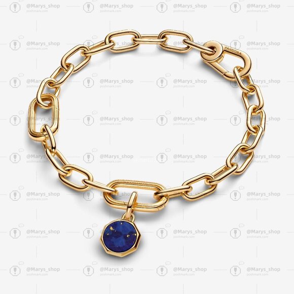 Pandora Blue Engravable Mini Medallion Charm - Picture 4 of 7